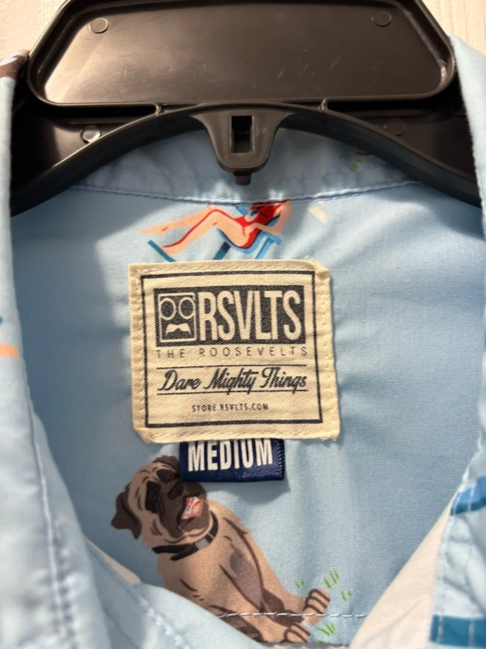 RSVLTS Sandlot Wendy Peffercorn Beast Shirt Mens Medium KUNUFLEX Button Up - Picture 5 of 5